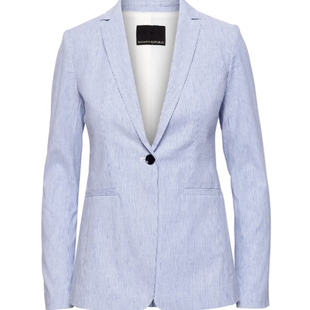Banana Republic Long and Lean Linen-Cotton blazer